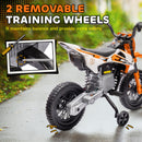 12V Electric Motorcycle for Kids with Twist Grip Throttle and Training Wheels