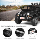 HoneyJoy 12V Black Electric Truck for Kids - 2-Seater Ride-On with Storage