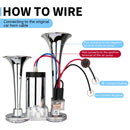 12V Vehicle Air Horn System with Compressor and Activation Button