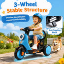 6V Electric Ride-On Motorcycle with Illuminated Headlight, Glowing Deck, and Sound Features