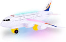 Illuminated Airplane Toy with Bump & Go Features, LED Lights, and Takeoff Sounds