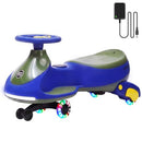 Rechargeable 2 in 1 Blue Wiggle Car with Pedal for Kids
