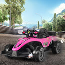 Electric Pink Racing Truck for Kids with Remote Control, MP3 Player, and Lights