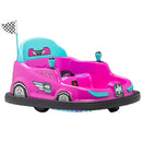 Kid Trax 6V Pink Bumper Car Ride-On Toy with 360° Spin and LED Lights