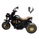 Black Electric Dual Drive 3-Wheel Ride-On Motorcycle for Kids with LED Lights🏍️