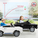 12V Ford Shelby GT350 Licensed Electric Ride-On Car with Remote Control and LED Lights in White
