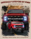 24V 2-Person Electric Ride-On Truck for Kids - Remote Control Ford F-150 Raptor with LED Lights
