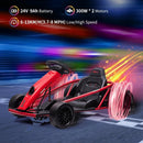 Garvee G Series 24V Red Go Kart with 600W Motor, 8MPH Speed, and 9Ah Battery for Kids Ages 8-12