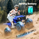 24V 4WD Dual-Seater ATV for Older Kids, Robust 4-Wheel Ride-On with Sounds in Blue