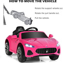 12V Pink Maserati Gran Cabrio Electric Ride-On Car for Kids