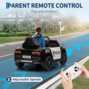 12V Kids Police Car Ride-On Toy with Remote Control