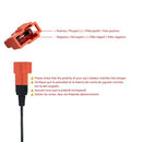 12V Red Charger for Children's Ride-On Toys and Vehicles, 1000mA, Square Plug Adapter
