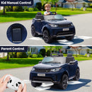 12V Remote Control Dual Motor Ride-On Land Rover Style Car for Kids - Dark Blue