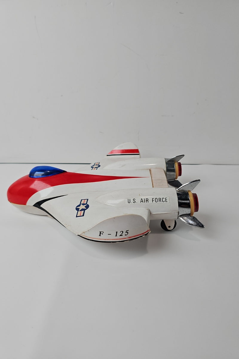 Working US Air Force Super Jet Fighter F-125 Mekka Solid State AM Radio Vintage Model