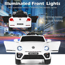 12V Licensed Volkswagen Beetle Ride-On Car for Kids with Music and Remote Control - White