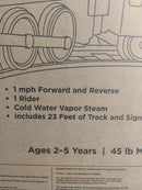 ROLLPLAY Steam Train Ride-On Toy with Tracks for Ages 2-5, 6V, 45lb Weight Capacity