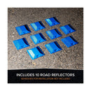 Road Reflectors Pack of 10 | 4 by 4 inch Street Pavement & Asphalt Stud Marke...