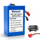 Veleylr 24V 12Ah Lithium Battery for Children's Electric Ride-On Vehicles, Blue