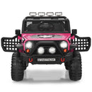Pink 12V Remote Control Electric Truck for Kids with Lights and Music