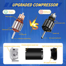 Dual 150 dB Black Electric Train Air Horn with Compressor - 12V