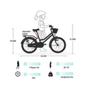 Kids 20/24 Inch Girls Cruiser Bike with Basket Single Speed