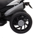 White 3-Wheel Kids Electric Motorcycle with Horn and Traction Tires