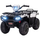 Electric Battery-Powered ATV Ride-On Car for Kids Ages 3-5 - White
