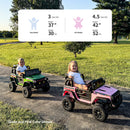 12V Electric Ride-On Truck for Kids with Quad 75W Motors, 3.1 mph, Bluetooth, and Remote Control
