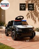 Dodge Police Electric Ride-On Car for Toddlers 1-3 with Lights and Horn