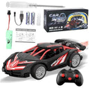 1/18 RC Car for Kids with Rechargeable Battery, LED Lights & Spray - Remote