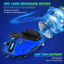 24V Bluetooth Electric Drifting Go Kart for Kids (Blue)