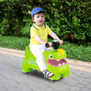 Dinosaur-Themed Ride-On Car for Kids with Under-Seat Storage and 4 Smooth-Glide Casters