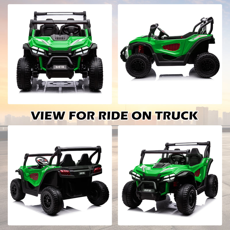 24V Electric Kids 2-Seater Ride-On UTV Truck with 4x80W Motors and Remote Control