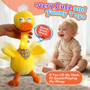 13" Engaging LED Singing and Dancing Duck Toy with Voice Repeat Features