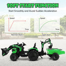 Versatile 12V Electric Ride-On Excavator and Bulldozer for Kids with Remote Control and Trailer