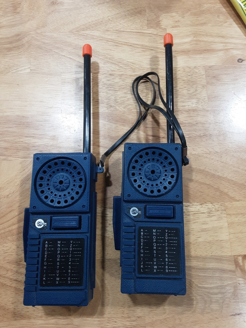 Working Carlton Police Reporter 2-Pack Walkie Talkies with Flexible Antennas in Original Box
