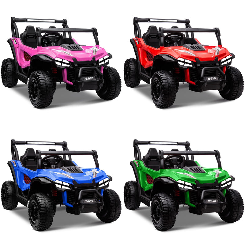 24V Kids Electric 2-Seater Off-Road UTV Truck Ride-On Car with 4WD and 80W Motor