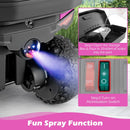 OLAKIDS 6V Pink Kids ATV with Spray Feature, Remote Control, and Storage Compartment