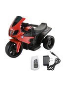 Red Electric 6V Kids' 3-Wheel Motorcycle Toy with Remote Control and LED Lights