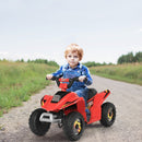 6V Electric Quad ATV Ride-On Toy for Toddlers - Red 4-Wheel Fun with Forward & Reverse