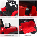 12V Red Kids Ride-On Truck with LED Lights, Music, and Spring Suspension
