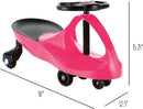 Wiggle Car Ride-On Toy for Kids 3 and Older in Hot Pink