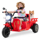 3-Wheel 12V Kids Motorcycle with Dual 75W Motors, Two Speed Settings, and Soft Start Feature