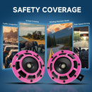 12V Dual Tone Electric Car Horns with Protective Grill