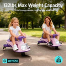 Gotrax Purple Electric Wiggle Car for Children Aged 3-8 with 12V Battery Life of 120 Minutes
