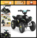 6V Electric ATV Quad for Kids, Motorized Ride-On Vehicle with Forward/Reverse Control