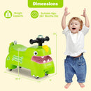 Dinosaur-Themed Ride-On Car for Kids with Under-Seat Storage and 4 Smooth-Glide Casters