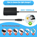 24V Black Charger for Kids Electric Ride-On Car Battery