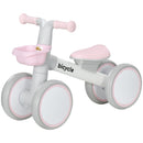 Pink No-Pedal Balance Bike for Toddlers Aged 1-3, with Adjustable Seat and Silent Wheels