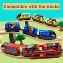 Electric Train Set Compatible with Wooden Tracks for Kids Aged 3 to 5